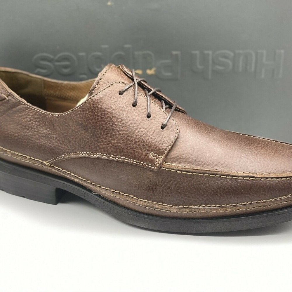 HUSH PUPPIES ISSUE RED‎ BROWN LEATHER OXFORD
